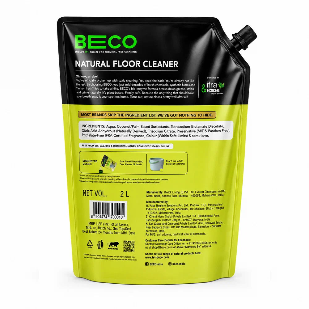 Natural Floor Cleaner Liquid Refill - 2 litre